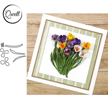 

QWELL Flower Crocus Metal Cutting Dies for Scrapbooking and Card Making Paper Embossing Craft New 2019 die cuts
