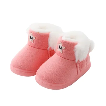 

Plush Children Boys Snow Boots Girls Fashion Flattie Kids Shoes Student Winter Fashionshoe Russian Canada Style Checkers