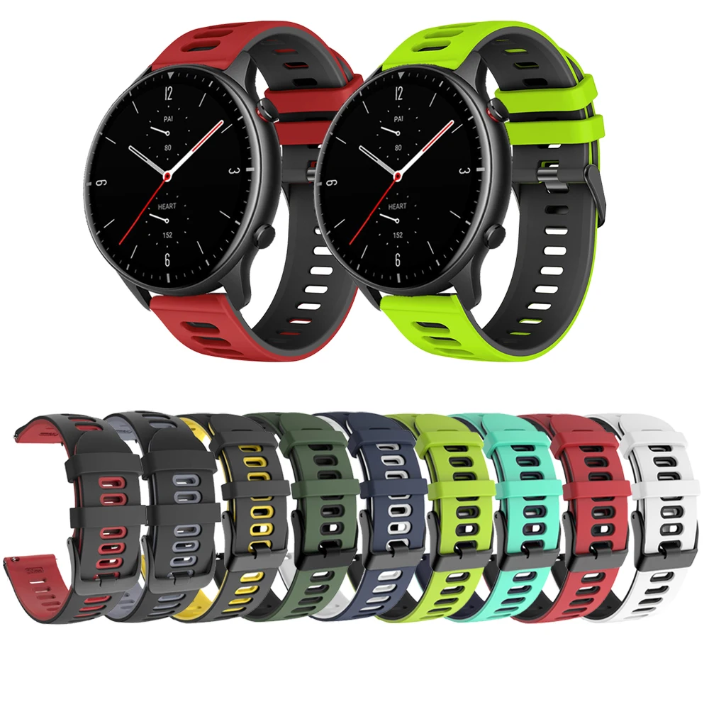 Браслет силиконовый спортивный для Huami Amazfit GTR 42 мм 47 2e / GTR2 3 Pro сменный ремешок 20 22 |