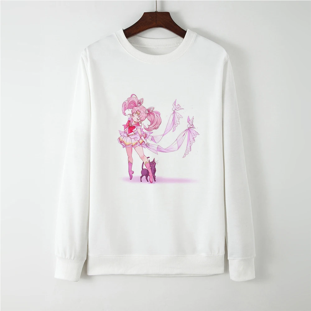 Модные осенне-зимние топы без рисунков Sudadera Mujer, хип-хоп, Kpop, Сейлор Мун, толстовки, женские толстовки, пальто, толстовки, женские пуловеры - Цвет: WY-bk207