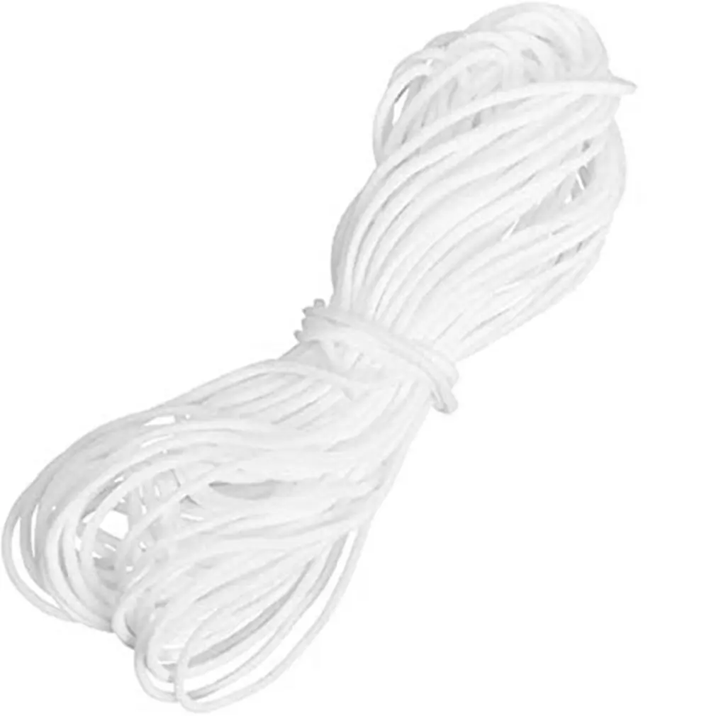 

20 Meter Stretchy Material Mask Elastic Band For Sewing Mask 3Mm Round Elastic Cord For Diy Mask Making