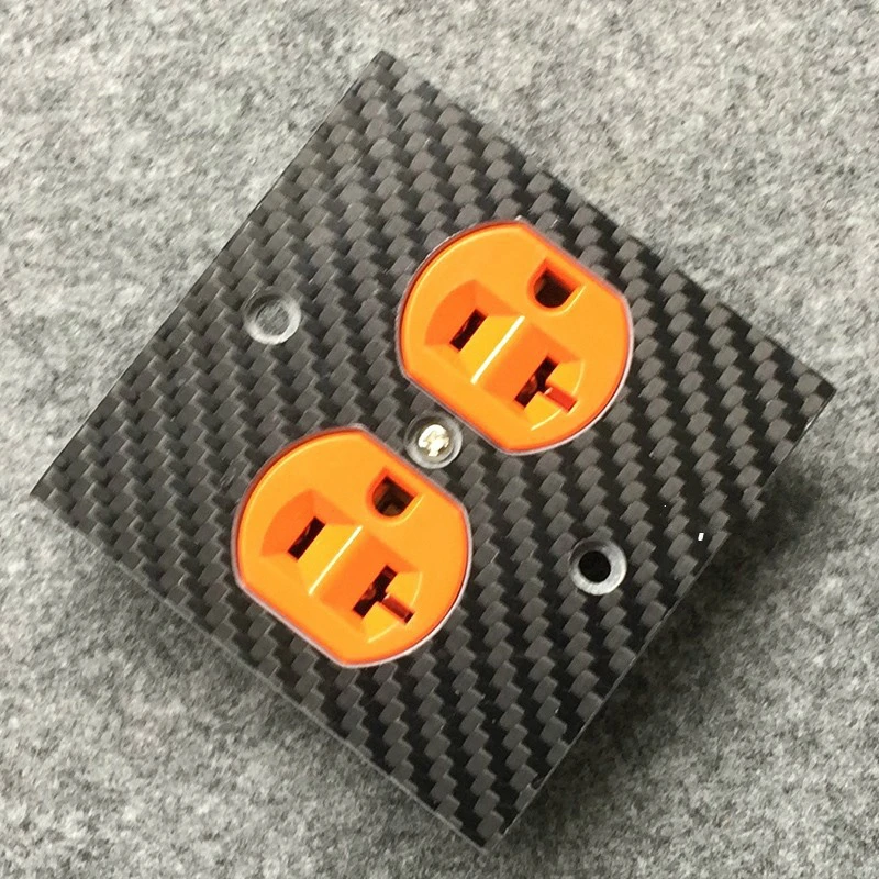 

HiFi Power Socket Supply High Quality Carbon Fiber US Power Wall Distributor Sockets
