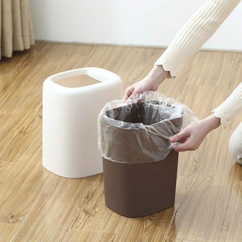 LEDFRE квадратная пластиковая мусорная корзина Северной Европы для кухни живых