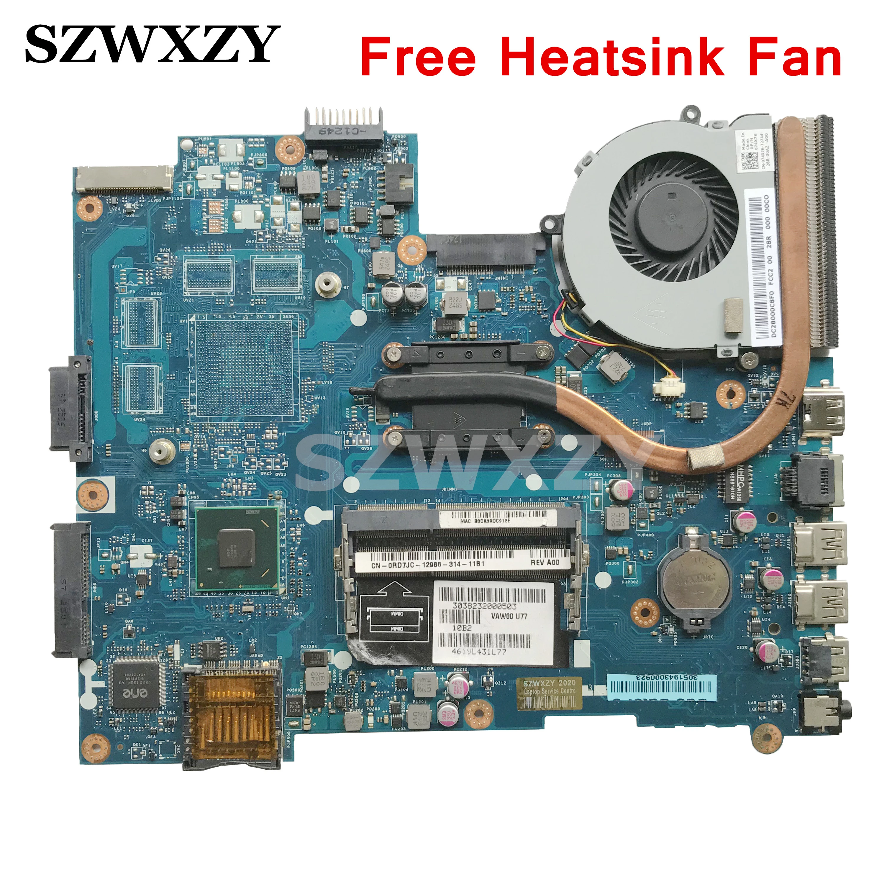 Cn 0rd7jc 0rd7jc Rd7jc For Dell Inspiron 3521 5521 Laptop Motherboard Vaw00 La 9104p With Sr0xg I7 3537u Cpu Hm76 Laptop Motherboard Aliexpress