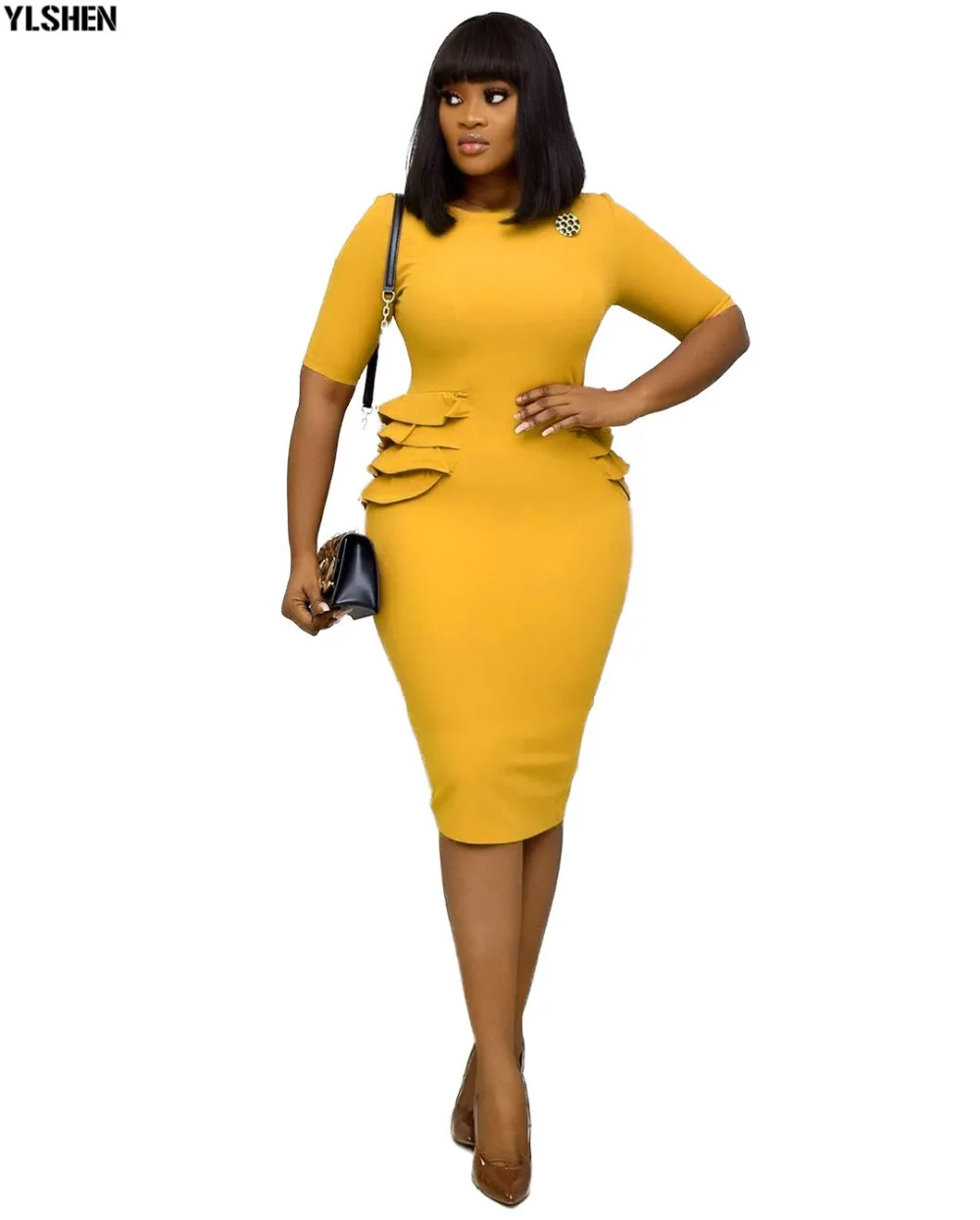 African Dresses for Women Dashiki Robe Africaine Femme 2020 Ankara African Clothes Slim Evening Party Dress Clothing Plus Size 25