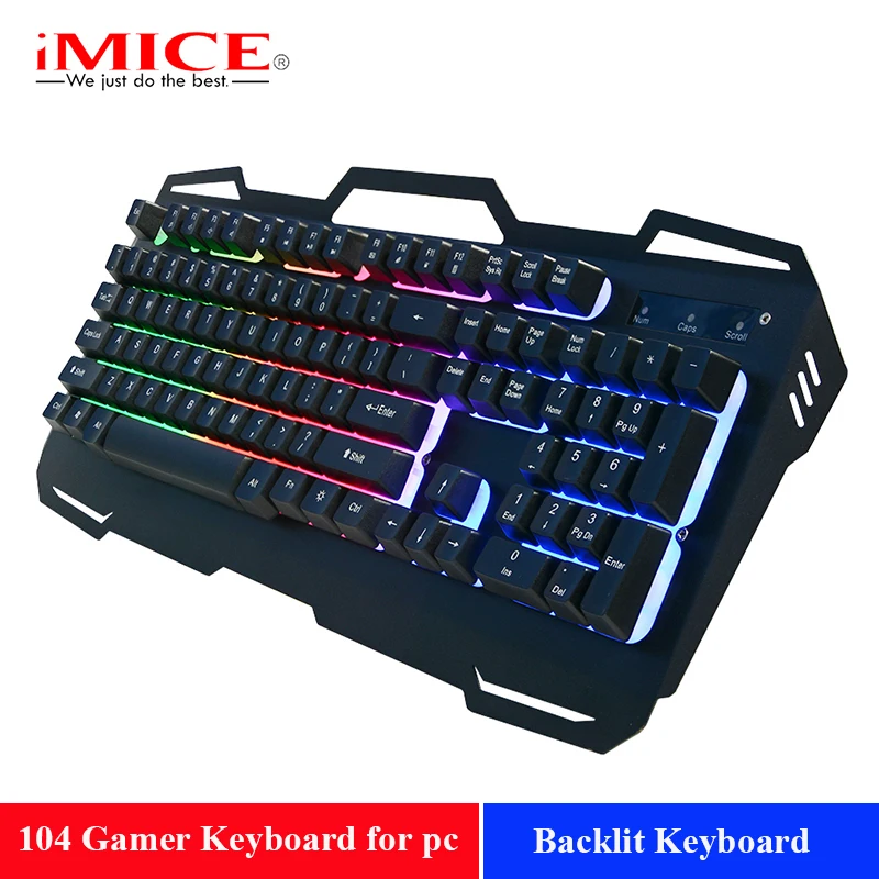 IMice 104 клавиш компьютерная игровая клавиатура проводные USB геймеры плавающая с