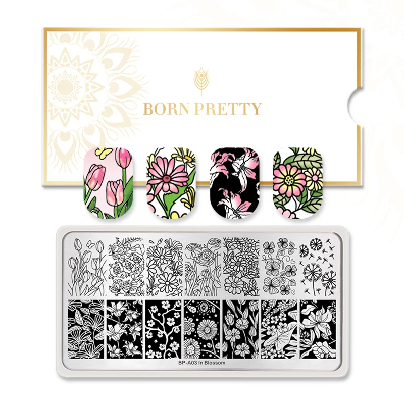 BORN PRETTY ногтей штамповки пластины 12*6 см Животные цветок растения шаблон дизайн ногтей штамп шаблон Лето нержавеющая сталь пластины