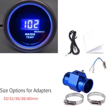 52 мм Автомобильный датчик температуры воды синий светодиодный цифровой термометр для мотоцикла Датчик температуры воды Соединительный датчик трубы адаптер 1/8NPT