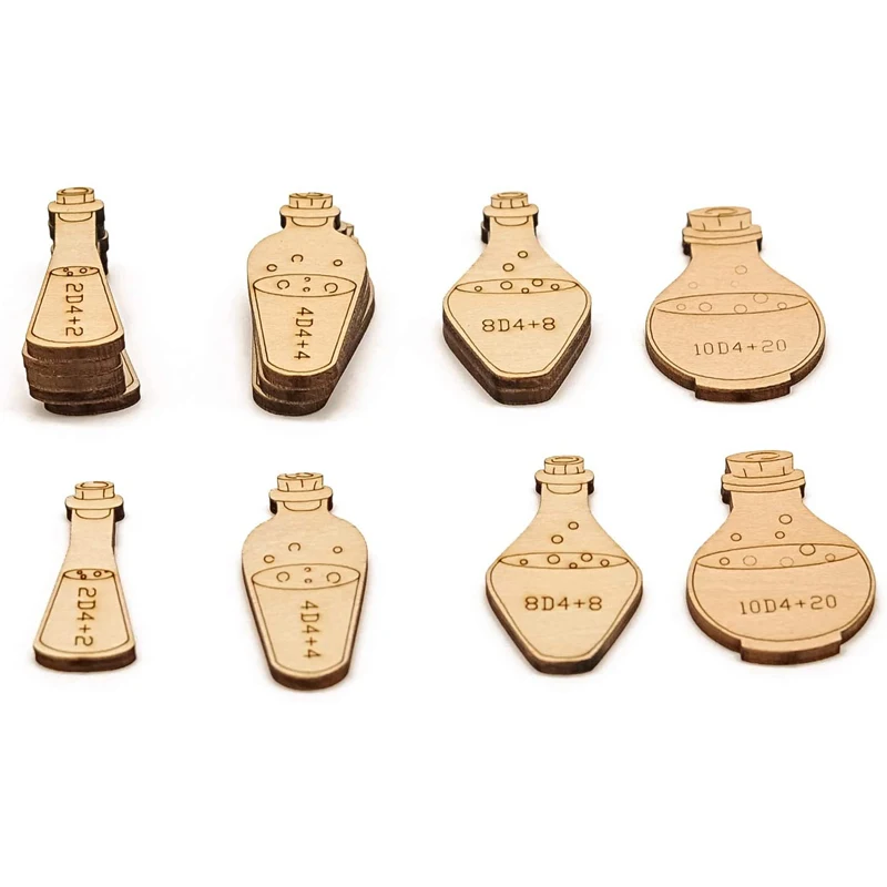 Set Di Gettoni Per Pozioni Curative Di 21 Accessori Dnd Tagliati E Incisi Al Laser In Legno Per Dungeons And Dragons 5Th Edition