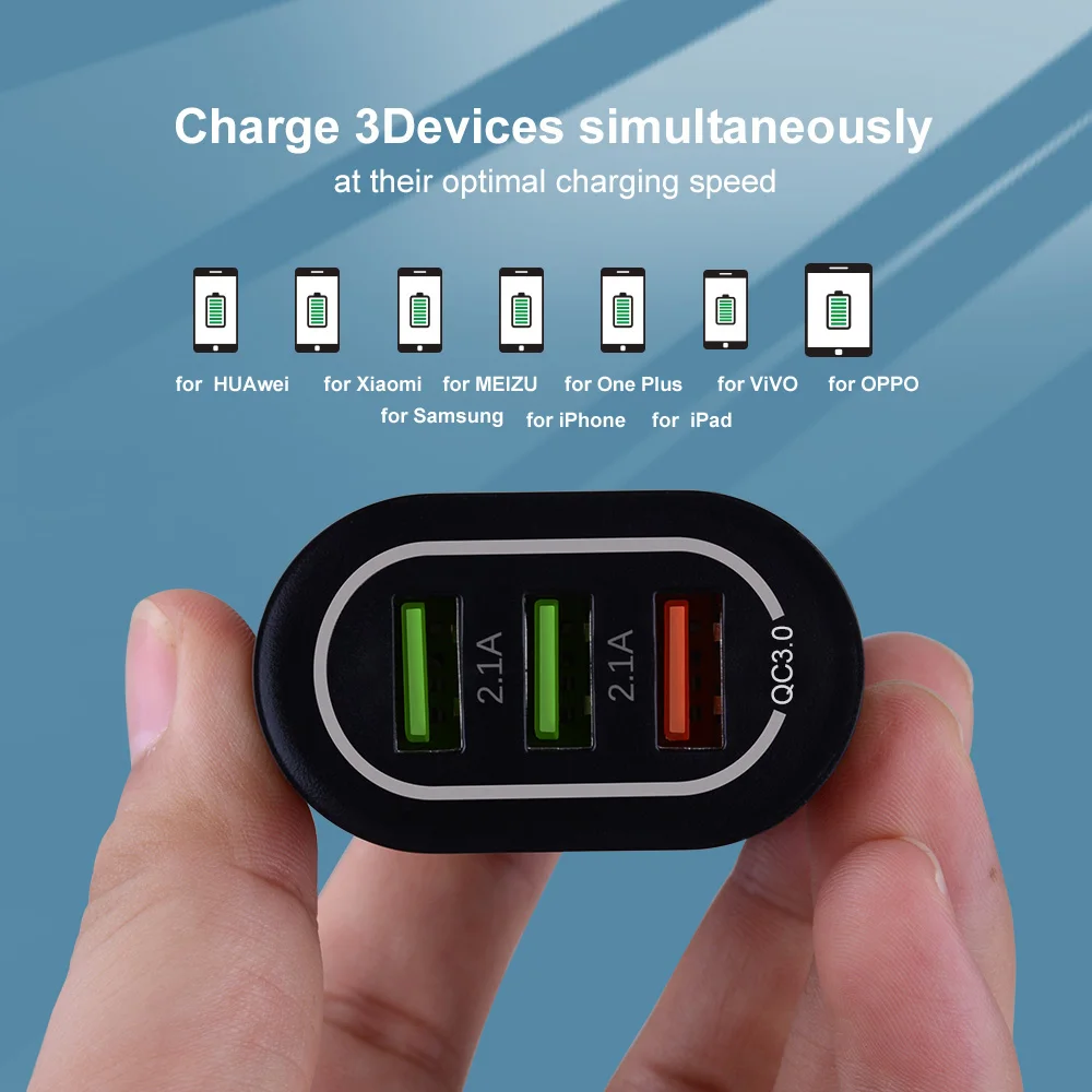 OLAF 3U Быстрая зарядка 3 0 USB зарядное устройство QC3.0 мульти для Samsung S10 Xiaomi Mi9 дорожное