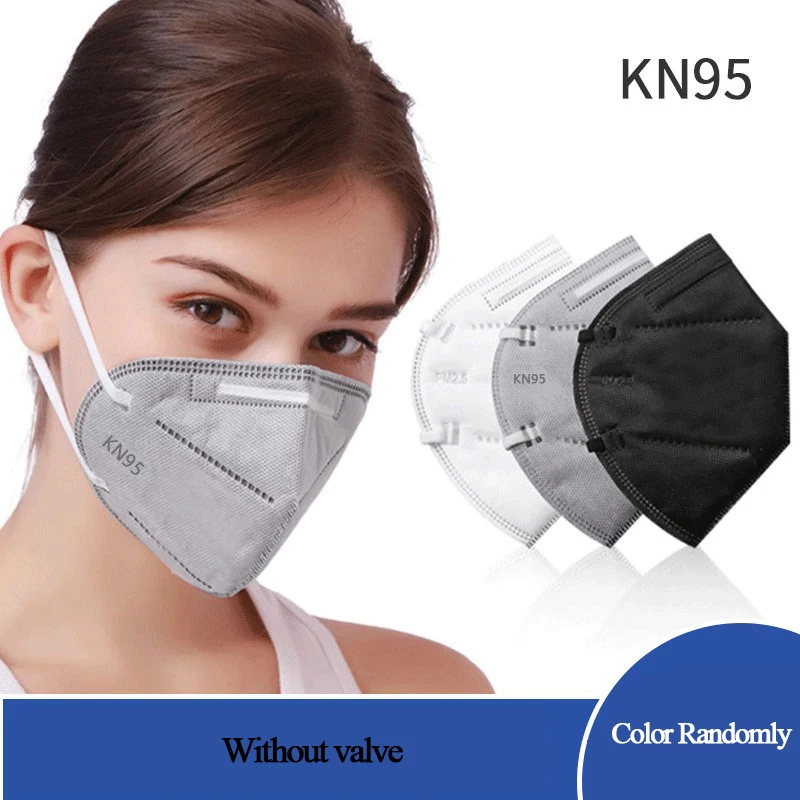 

10PCS KN95 Mask Anti-Pollution Nonwoven Valved Dust Cycling Mouth Mask PM 2.5 Bad Smell Bacteria Proof Protective Masks
