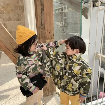 

Fashion Winter Family Matching Brother&Sister Jacket Thick Plus Cotton Baby Boys Girls Coat Children Kids Winter Outerwear
