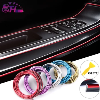 

5M Car Styling Interior Decoration Strips Moulding Trim Dashboard Door Edge Universal For Cars Auto Accessories In Car-styling