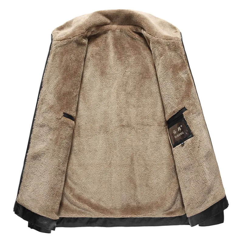 Deals Winter Leather Jacket Mens Plus Size Suede Steam Punk Motorcycle Jackets Men Faux Fur Coat Thick Warm Clothes Futro Meskie