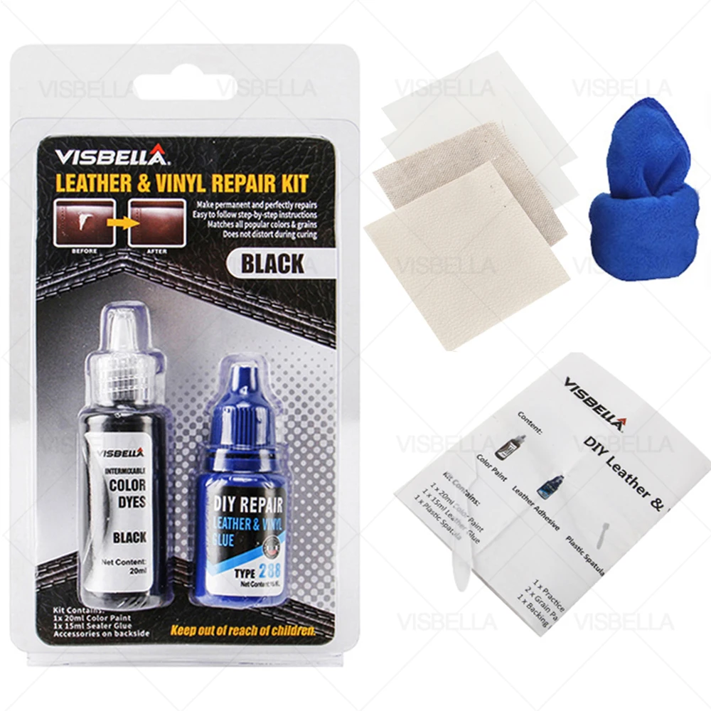 Kit De Réparation Pour Cuir, Vinyle Et Cuir Synthétique, Peinture De Réparation Pour Cuir, Crème, Kit De Réparation Pour Canapé En Cuir, Veste En Cuir, Siège, Canapé, Manteaux