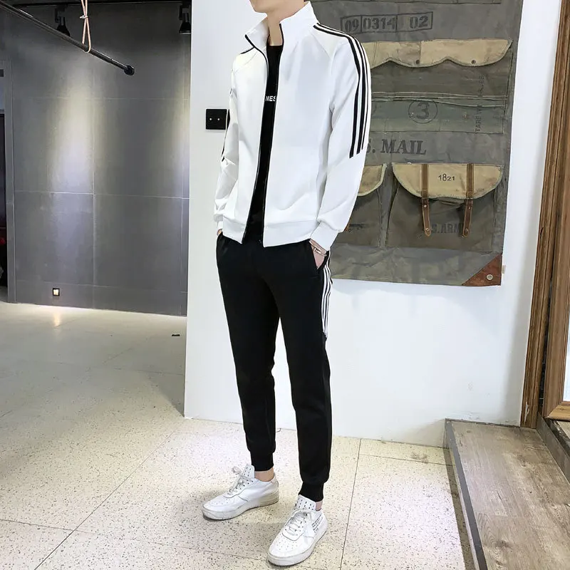 

New Style Sports Set Men's Spring And Autumn Casual Long Sleeve Running Sports Clothing Hoodie Trousers Autumn Two-Piece Set