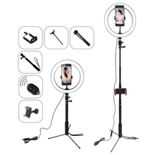 10 дюймовый светодиодный селфи кольцевой светильник для студийной фото заполнить кольцо светильник со штативом для iphone смартфона макияж заполнить светильник