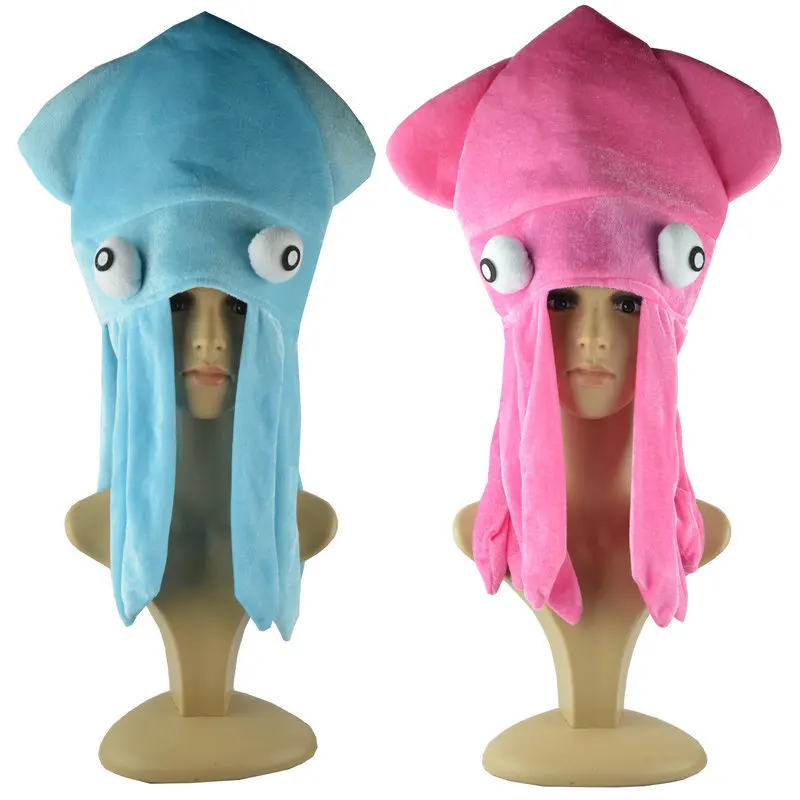 Funny Party Hats Squid Hat  Fun and Crazy Hats in Many Styles Novelty Great Accessory for any Adult Funny Squid Costume