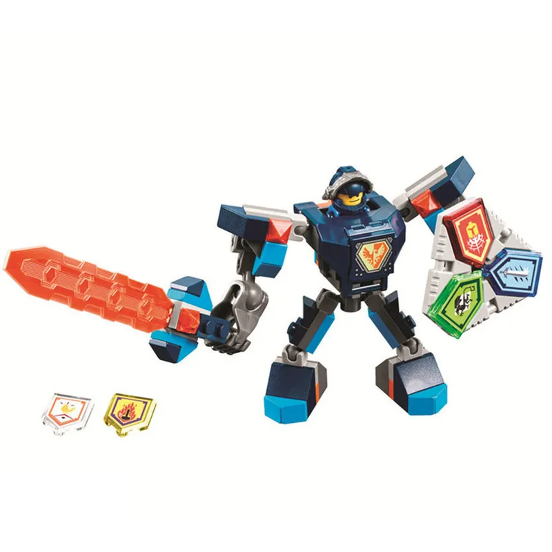 

BELA 10585-10589 Legoinglys Nexus Knights Building Blocks Set Macy Aaron AXL Lance Clay Battle Suit Kids Bricks Toys