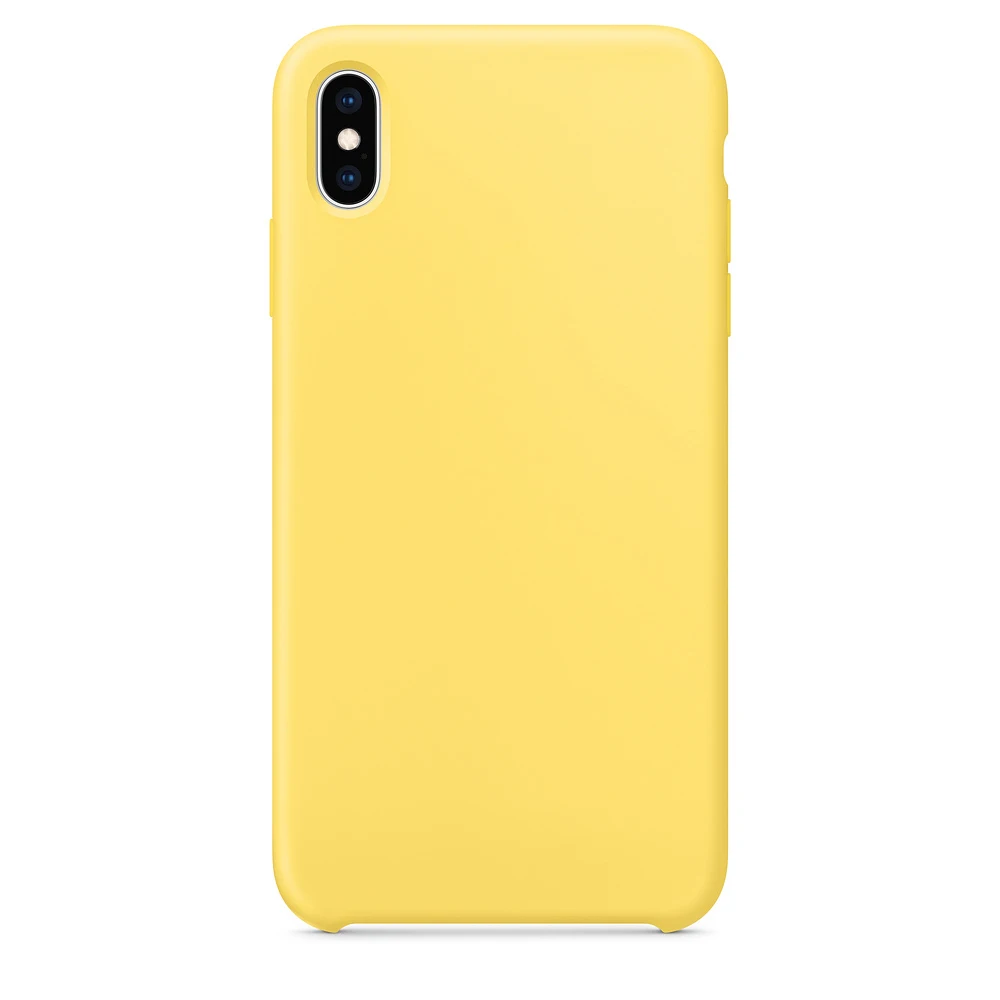 Роскошный официальный силиконовый чехол для телефона с логотипом для Apple iPhone 7 8 6 s 6S Plus чехол для iPhone XR X XS 11 Pro Max получехол iPhone 6Plus 6sPlus 7Plus 8Plus XSMAX 11ProMax 11Pro LOGO - Цвет: Mellow Yellow