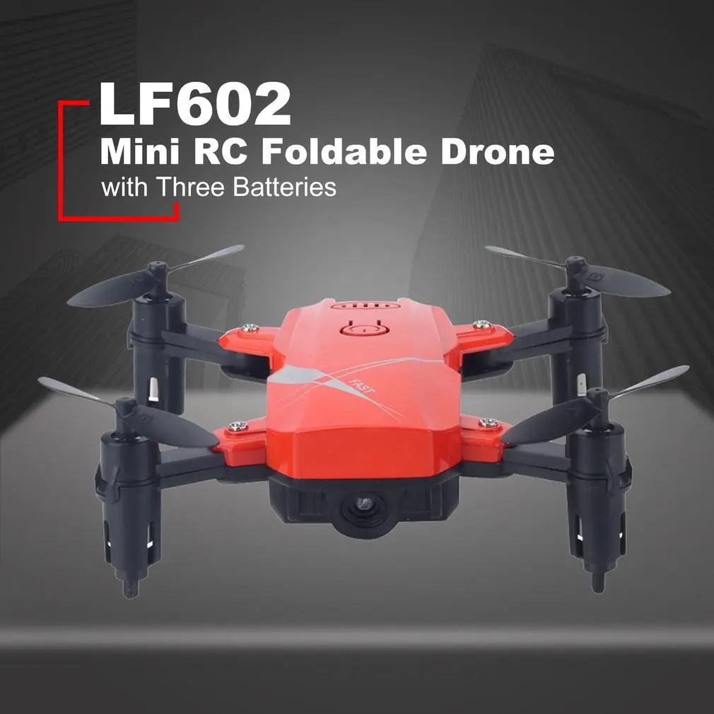 LF602 Мини RC 2,4G складной Радиоуправляемый квадрокоптер Дрон самолет с удержанием высоты один ключ возврат 3D переворачивается подарок 3 батареи