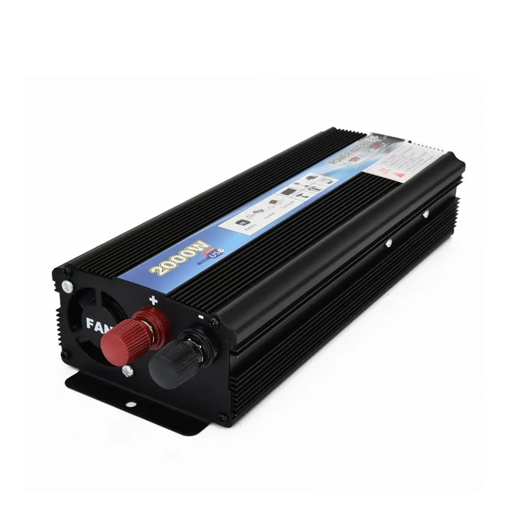 Автомобильный инвертор DC 12V AC 220V 50Hz авто Инвертор 2000W солнечный инвертор зарядное устройство конвертер трансформаторная система