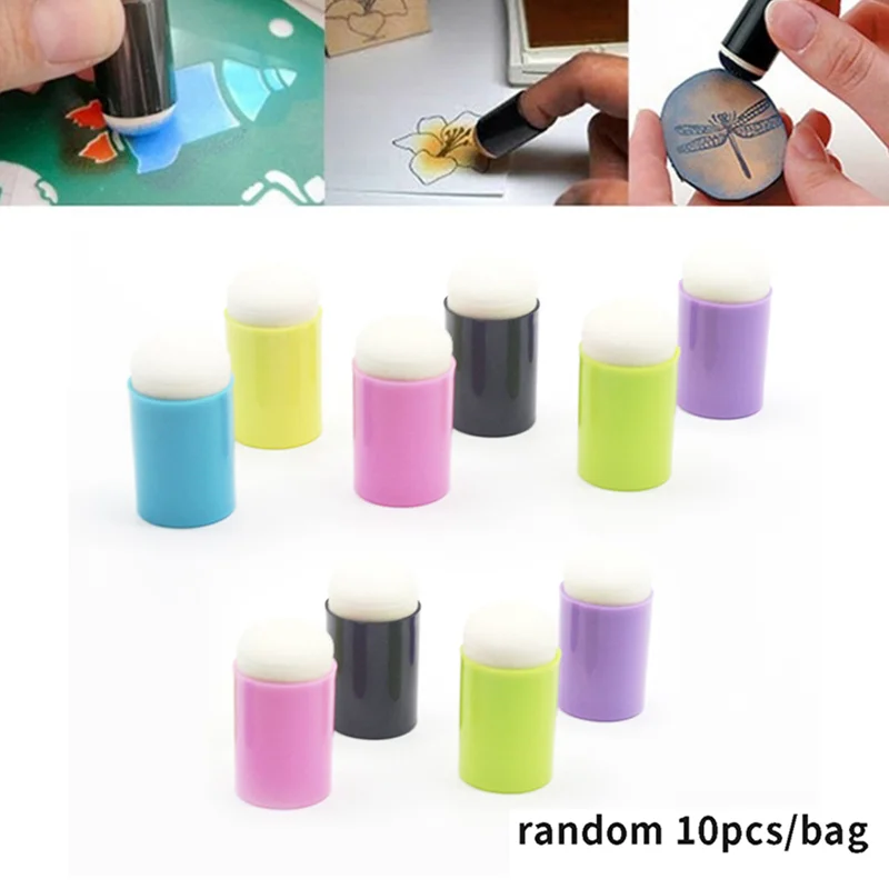 Random 10pcs Sponge Finger Daubers Foam Painting Craft Set Drawing Coloring Handicraft | Канцтовары для офиса и дома