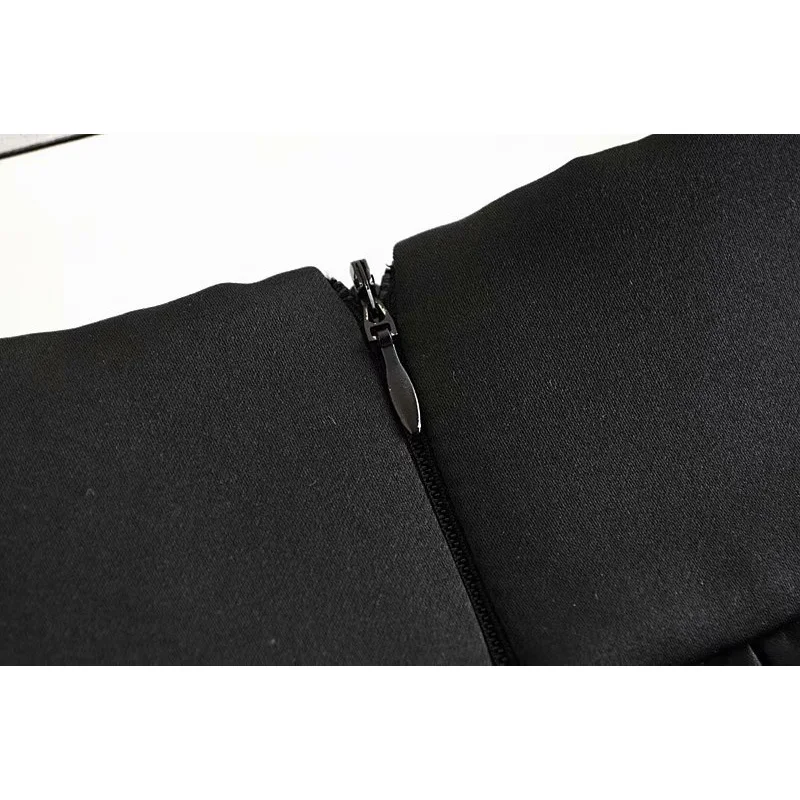 Шикарные черные юбки женские атласные сзади мини-юбка на молнии faldas mujer moda Мода ropa mujer