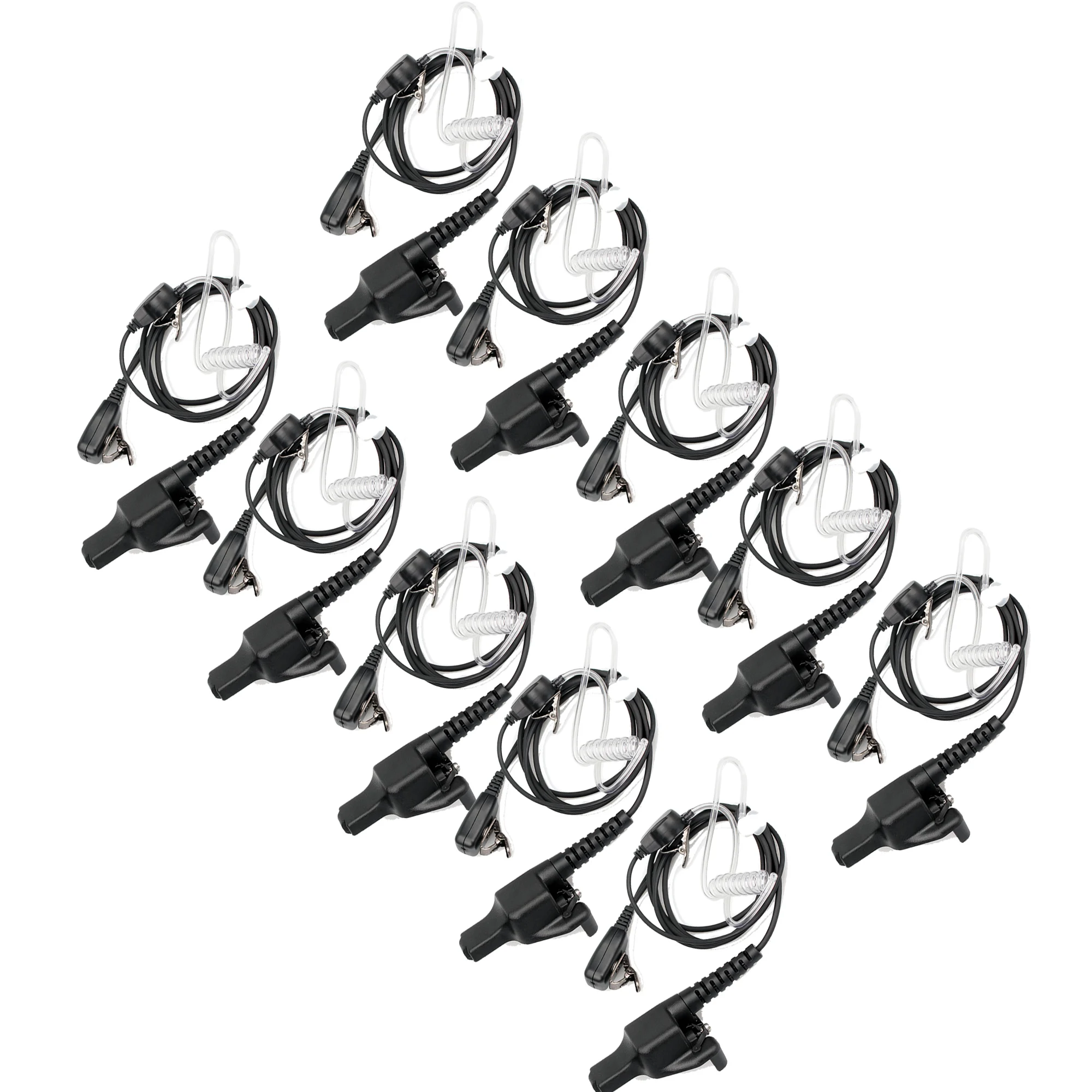 

10pcs Earpiece PTT MIC Headphone Walkie Talkie Headset HT1000-011 for Motorola HT1000 XTS5000 XTS2500 Two-way Radio C2045A