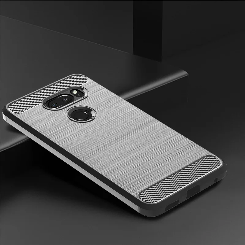 Противоударный защитный чехол для LG V35 ThinQ 6," дюймов задняя крышка телефона для LG V35 ThinQ Fiber мягкий чехол