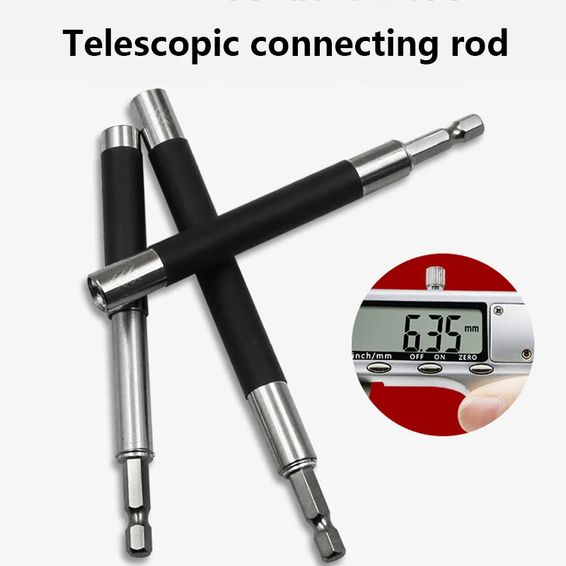 

2Pcs/set Extension Hex Screw Socket Drill Bit Holder Adapter Magnetic Impact Driver Drill Bit Electric Screwdriver Durable Tools