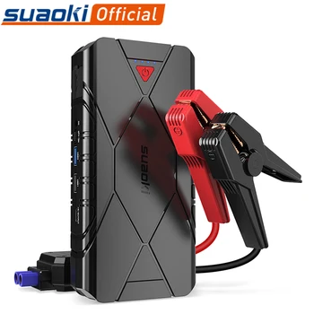 

Suaoki 3 in 1 Rechargeable Car Boost Jump Starter USB QC 3.0 Type-C Phone Charging Power Bank Led Flashlight 16000mAh Battery