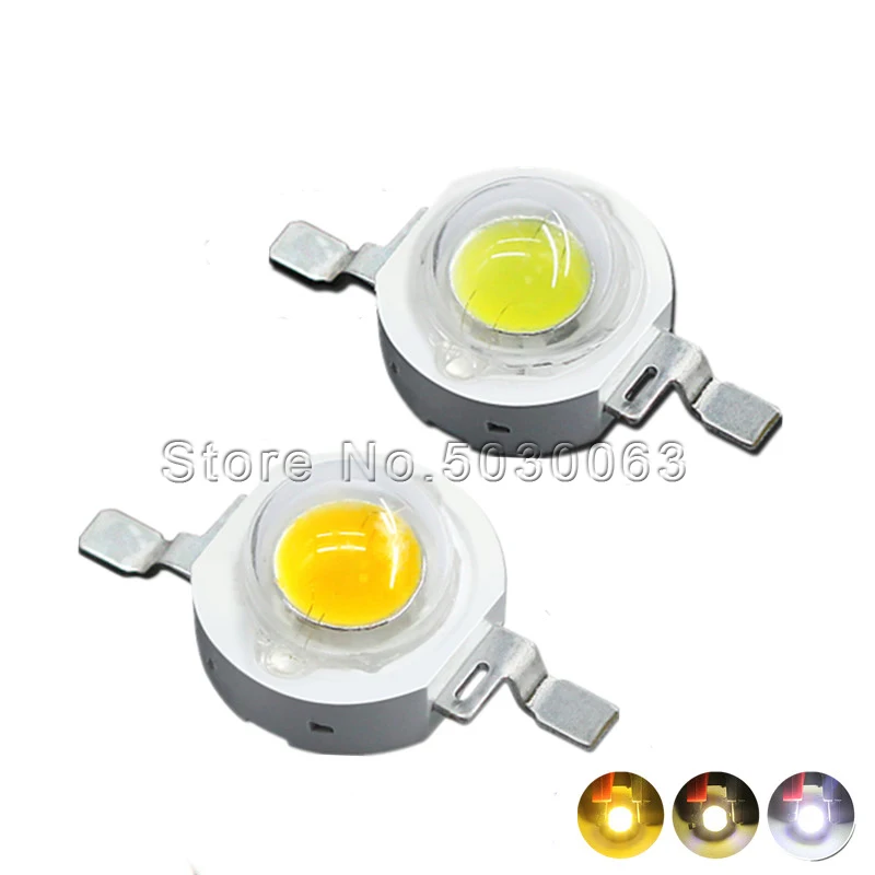 10 шт./лот 1 Вт SMD Природа Белый/чистый белый/теплый белый/холодный лампочка белого цвета светодиодный шарик мощность белый светодиод 105-120lm