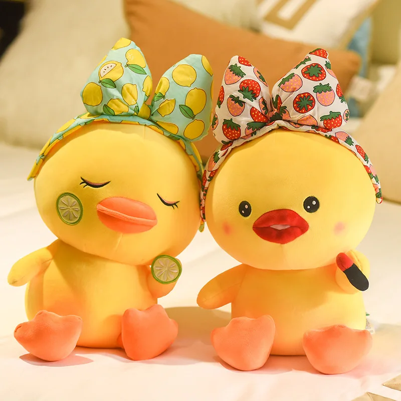 

In Stock Cute Cartoon Duckling Plush Toys Make-up Duck Dolls Children's Day Gift With Lepinnglys
