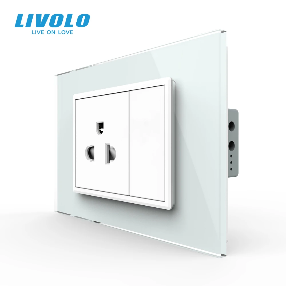 Livolo США Стандартный Мощность розетка с 2.1A USB Зарядное устройство кнопочный