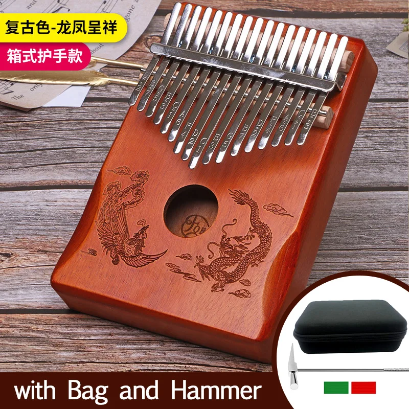 Kalimba 17 Key Thumb Piano High Quality Solid Mahogany African Mbira Finger Piano 17 Key Music Keyboard  birthday Gift xmas Gift