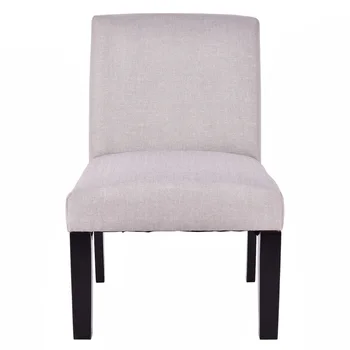 

Modern Dining room Restaurant Chairs Furniture Wooden Upholstered Armless Slipper Chair HW53923