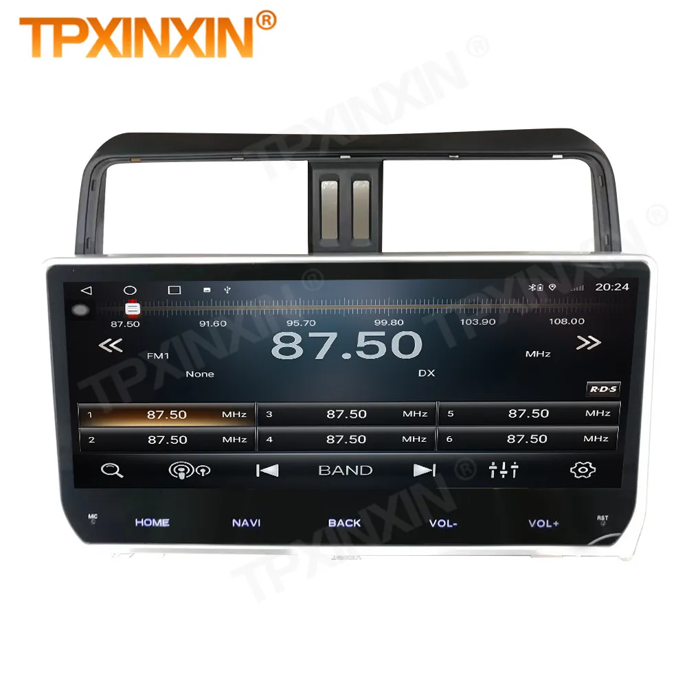 6+128G 2 Din Carplay Android Radio Receiver Multimedia Stereo For Toyota Prado 2018 2019 GPS Navigation Video Recorder Head Unit