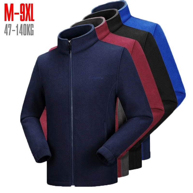 Флисовая Мужская куртка больших размеров 10xl 8xl 9xl 7xl 6xl и высоких мужчин одежда