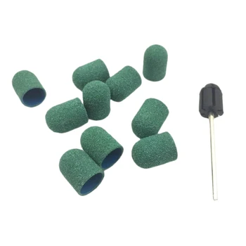

10Pcs Electric Nail Drill Bit Sanding Bands Caps Sanding Bands Replacement Sleeves Set Nail Electric Power Drill Accessories 10x