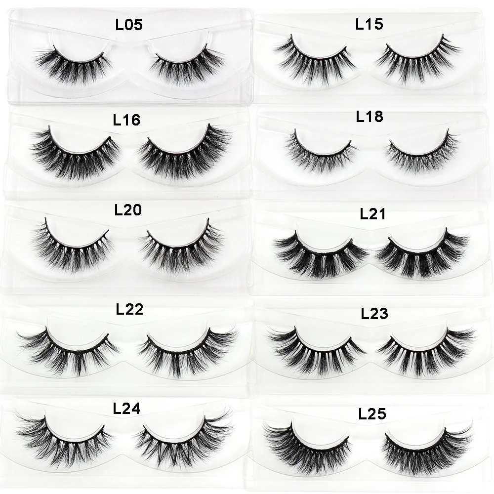 LEHUAMAO Mink Eyelashes 3D Mink Hair False Eyelashes Natural Thick Long Eye Lashes Fluffy Makeup Beauty Extension Tools K11