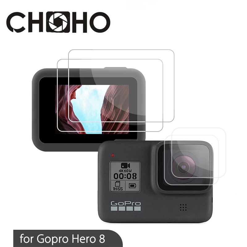 Защитное стекло для объектива Gopro 8 черный | Электроника