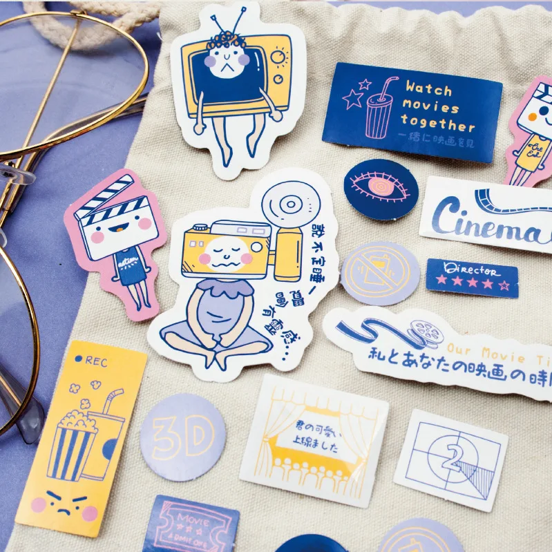 30pcs/1pack Kawaii Stationery Stickers Yuanqi fun Diary Planner Decorative Mobile Stickers Scrapbooking DIY Craft Stickers