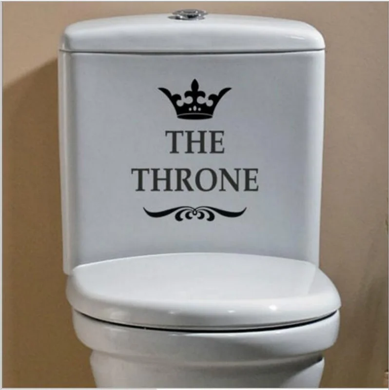 The Throne Wall Sticker Funny Interesting Toilet WC Bathroom Home Decor