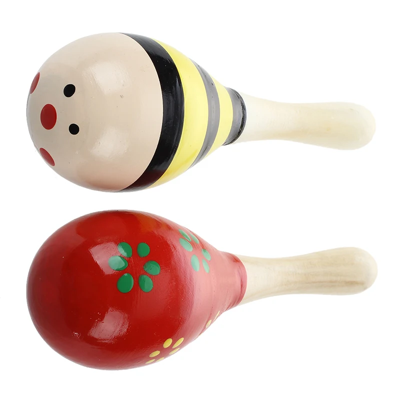 2 деревянных музыкальных инструмента Maracas игрушка для детей|Игрушечные