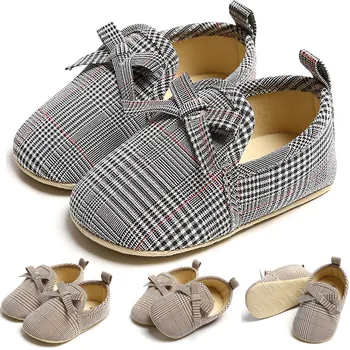 

Baby Shoes Soft First Walkers Baby Boy Girl Shoes детская обувь Cute Plaid Bow Knot Toddler Lattice Casual Shoes Free Ship