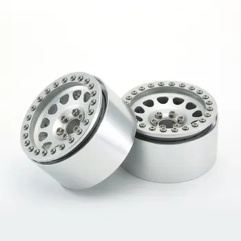 

OCDAY 4PCS 1/10 RC Rock Crawler Aluminum 2.2 Beadlock Wheel Rims for Axial SCX10 RR10 Wraith 90048 90018 Traxxas TRX4 TRX-6