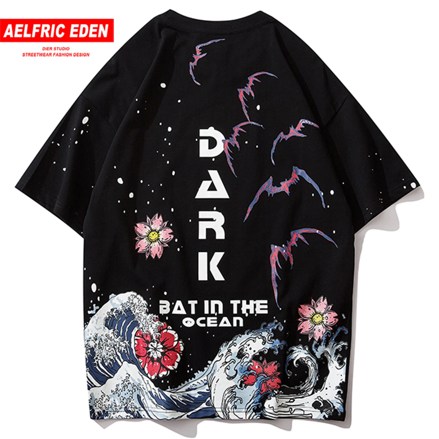 Aelfric Eden Ocean Waves Футболка с принтом для мужчин 2020 хип хоп Harajuku Свободные коротким