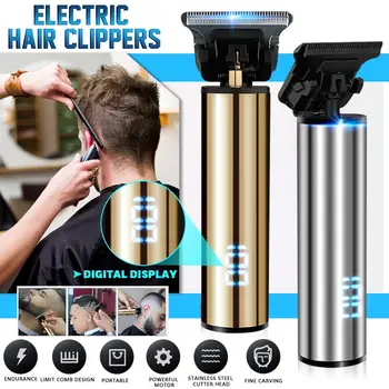 

SPZ LED Digital Display Shaver Hair Clipper Carving Cool Style Adult Razors Professional Trimmers Corner Razor USB Rechargeable