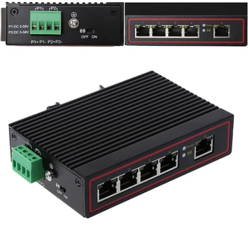 

Mini 5-Port Desktop RJ45 10/100Mbps Ethernet Network Switch Hubs Network Laptop DIN Rail LACP SNMP for pc Laptop